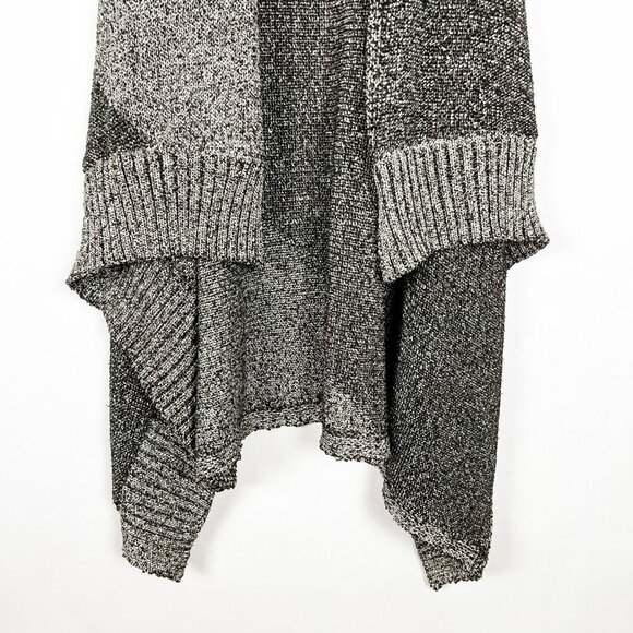 Alice + Olivia Sweater Vest Women's M Black Grey Marled Nessa Long Mixed Knit - Picture 4 of 15